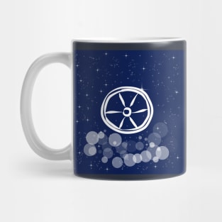 wheel, tires, traffic, transportation, road, travel, automotive, technology, light, universe, cosmos, galaxy, shine, concept Mug